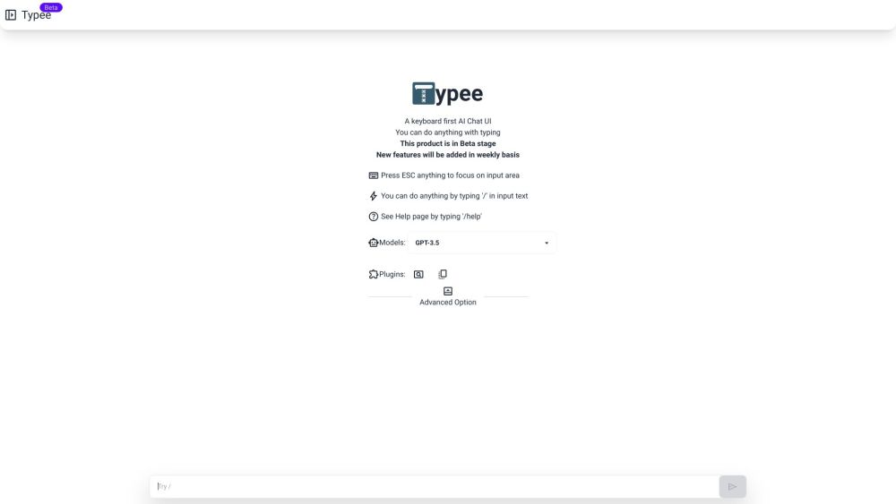 Typee Website screenshot