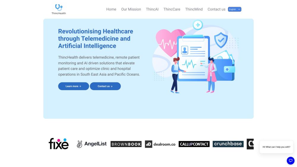 ThincHealth Website screenshot