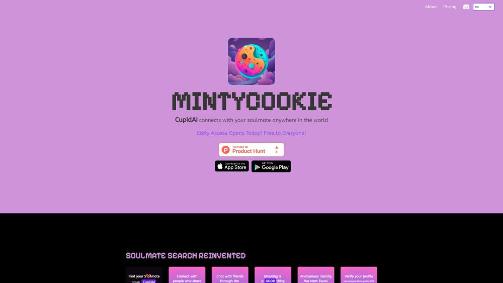 MintyCookie Website screenshot