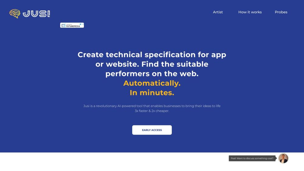 Jusi.me Website screenshot