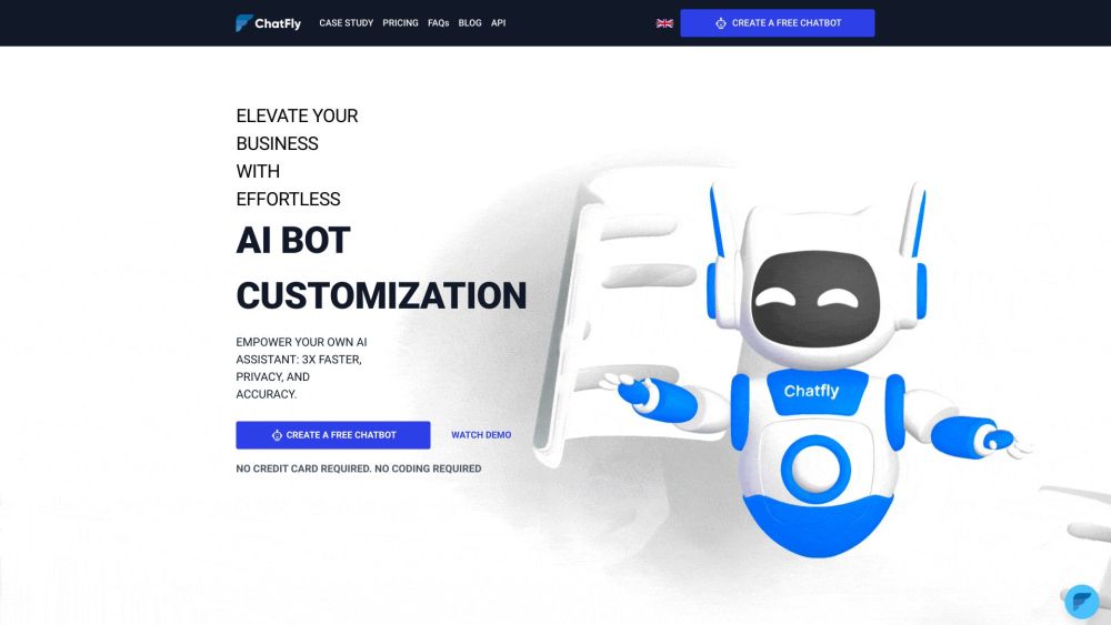 ChatFly Website screenshot