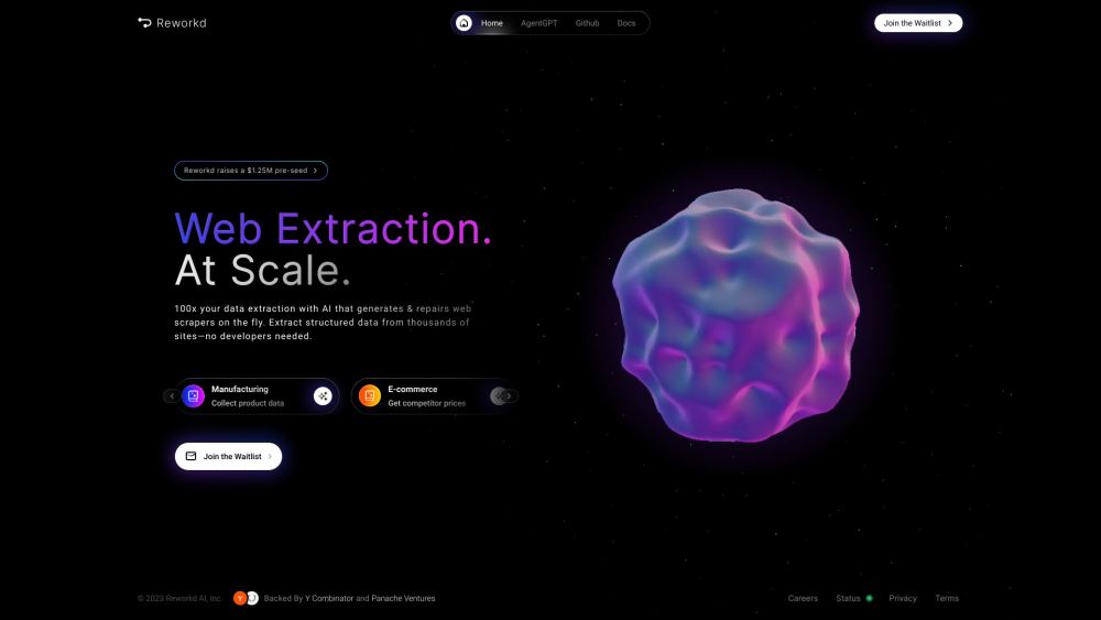 Reworkd AI Website screenshot