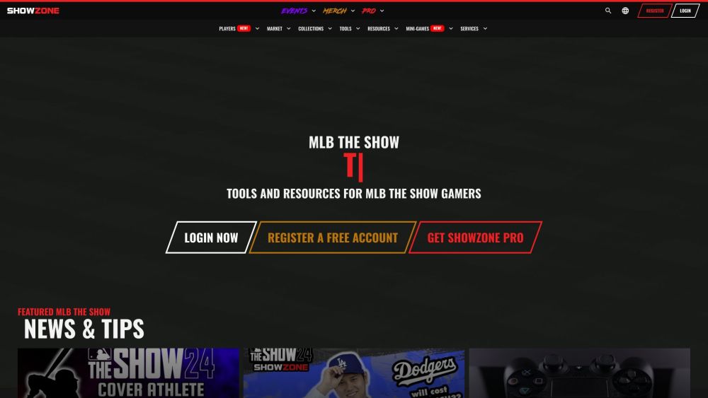 ShowZone Website screenshot