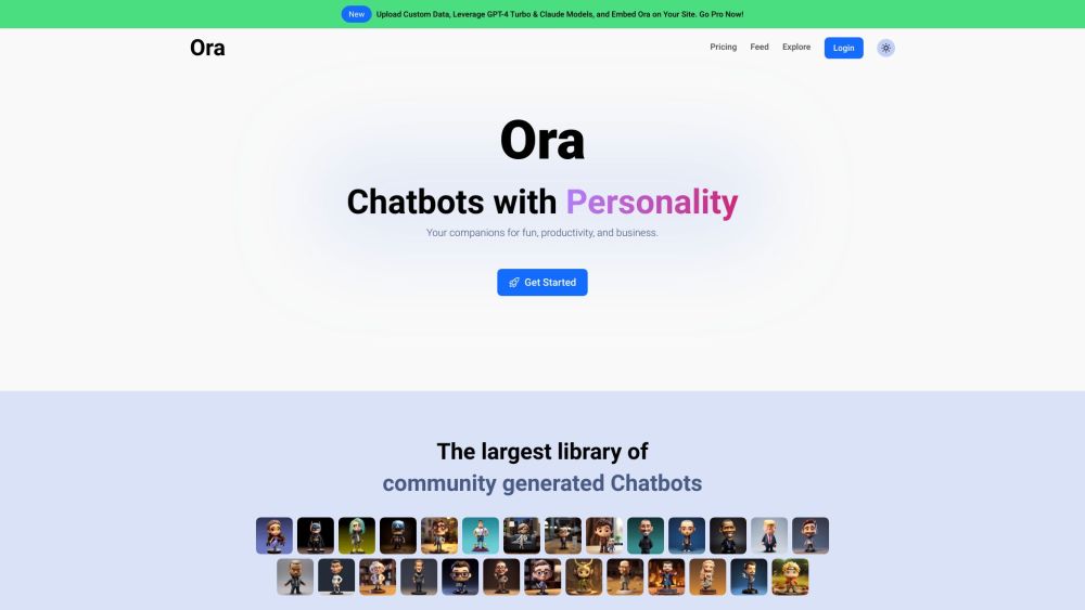 Ora.ai Website screenshot