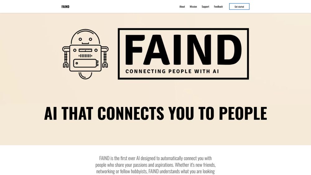 FAIND Website screenshot