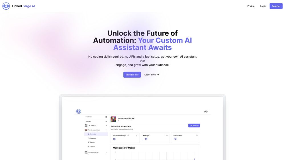 LinkedForgeAI Website screenshot