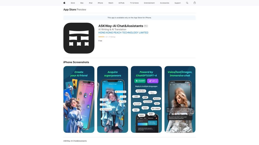 ASKWay-AI Chat&Assistants Website screenshot