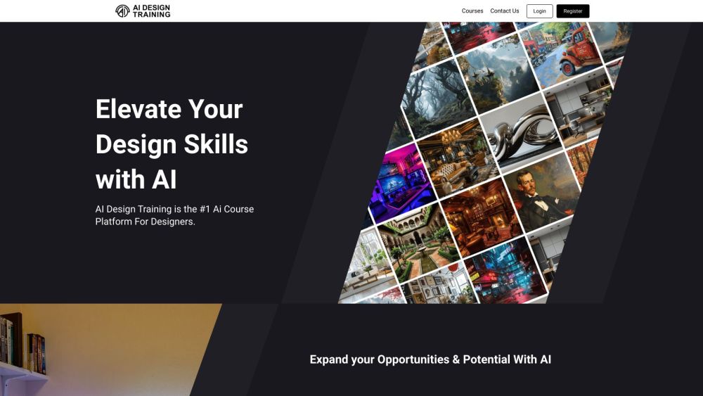 AI Design Training Website screenshot