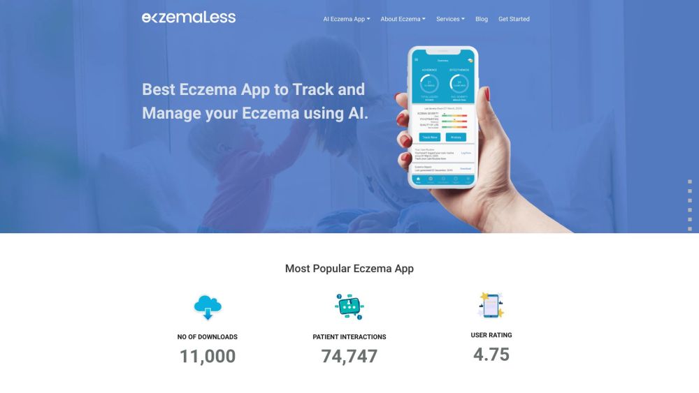 Eczemaless Website screenshot