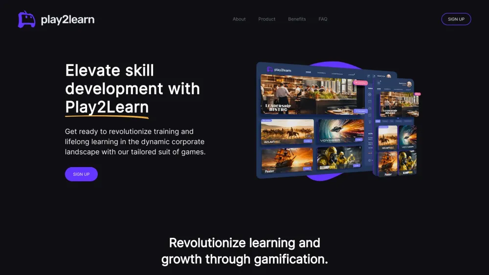 Play2Learn - Elevate Skills with Engaging AI-Powered Learning Games