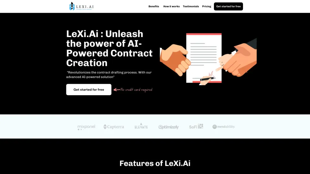 LeXi.Ai Website screenshot