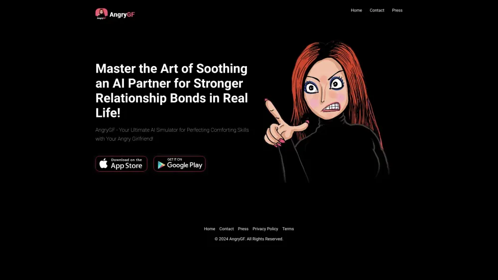 AngryGF Website screenshot