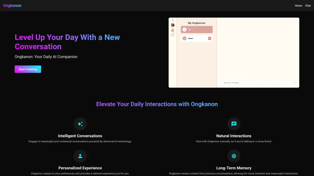 Ongkanon Website screenshot