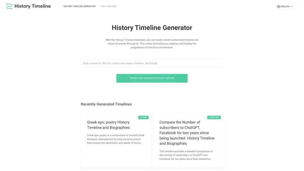 History Timeline Generator