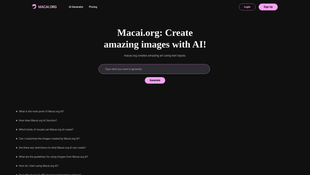 Macai.org Website screenshot