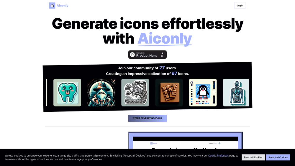 Aiconly Website screenshot