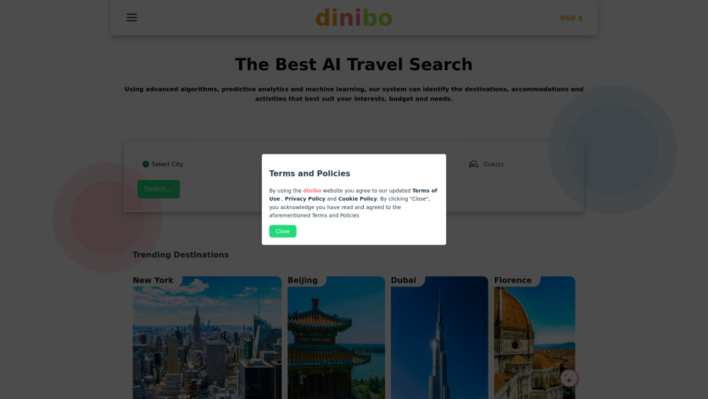 dinibo Website screenshot