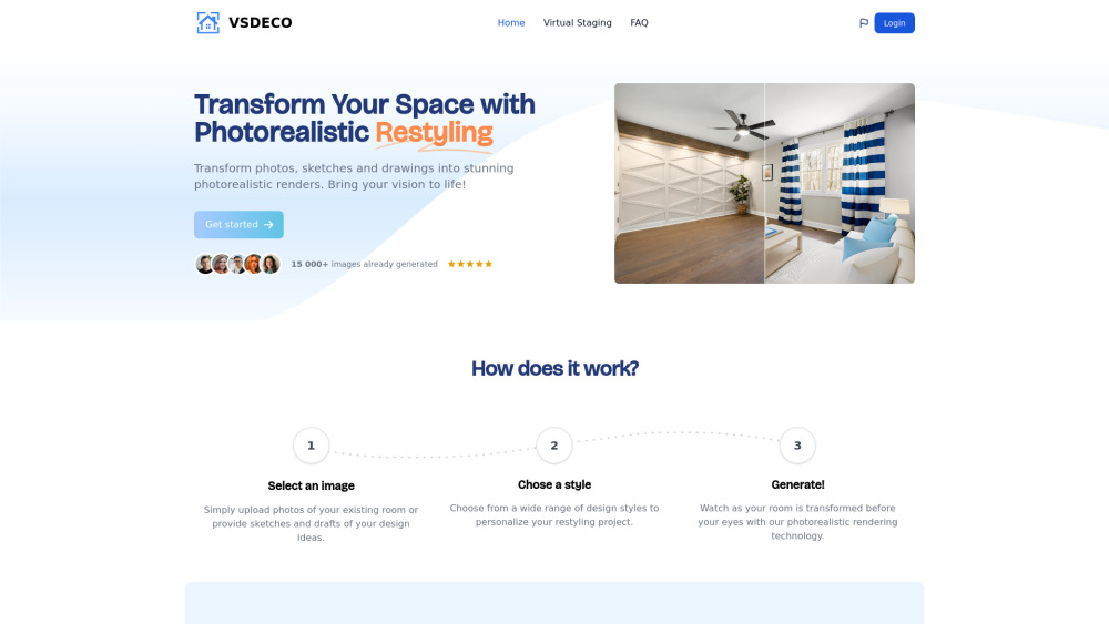 VSDECO | Virtual Home Staging, Interior Design Ideas Generator