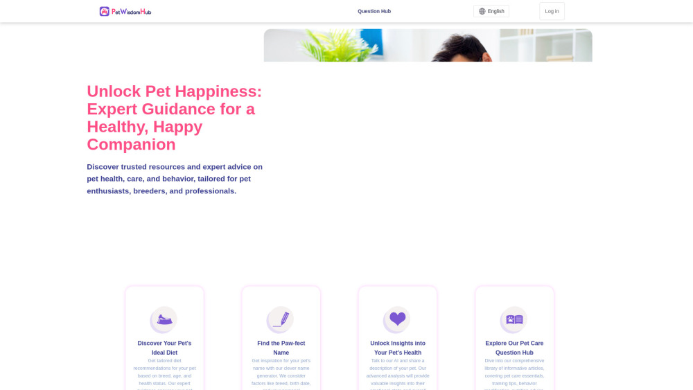 Pet Wisdom Hub: AI Pet Care Answers Website screenshot