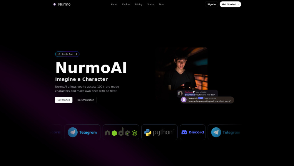 NurmoAI Website screenshot