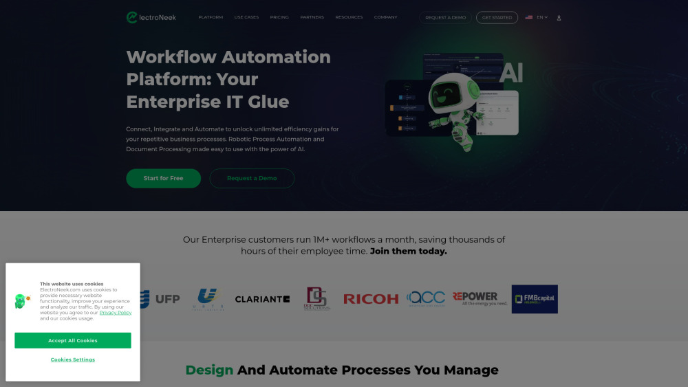 ElectroNeek: AI - RPA platform for Business Process Automation