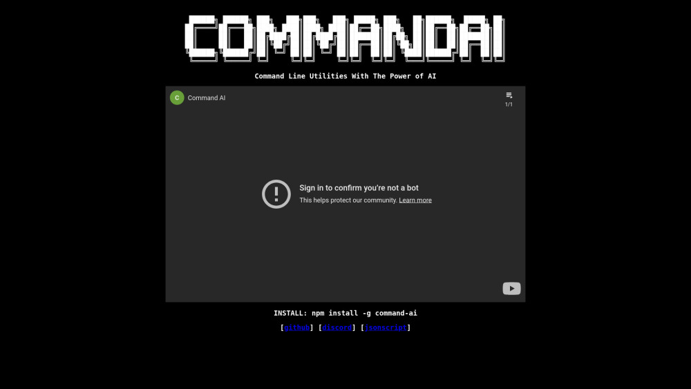 CommandAI Website screenshot