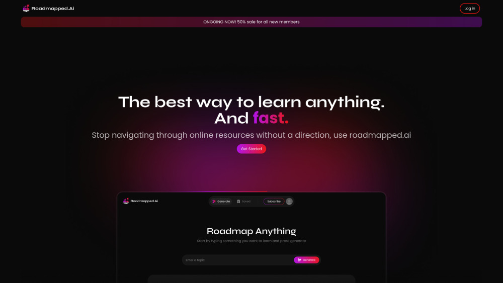 Roadmapped.ai Website screenshot