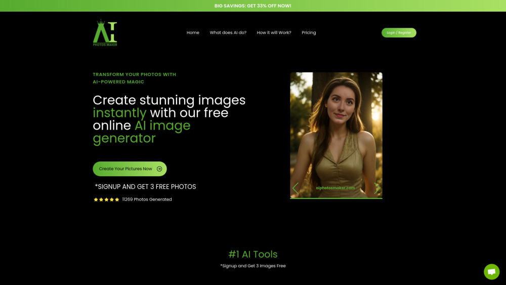 AI Photo Maker Website screenshot