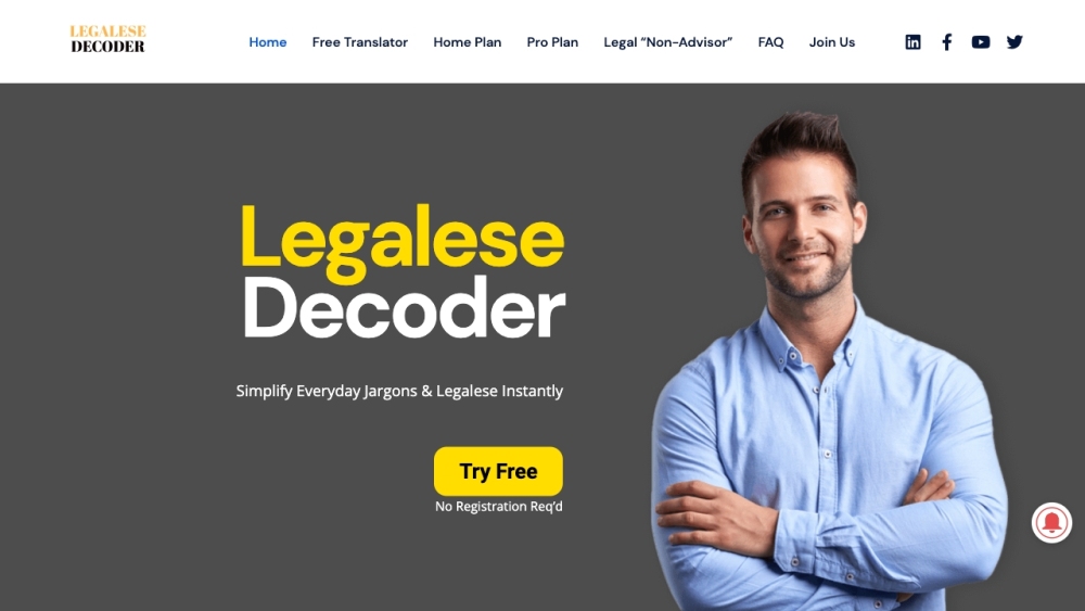 Legalese Decoder Website screenshot