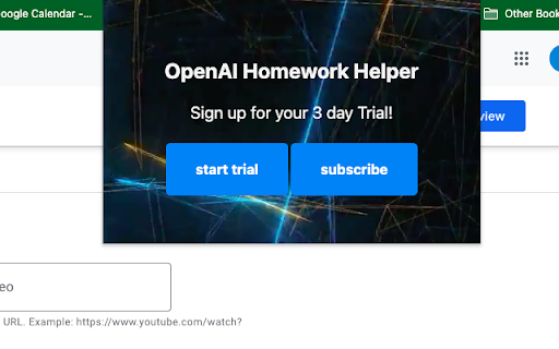 OpenAI Study Buddy - Chrome Extension Website screenshot