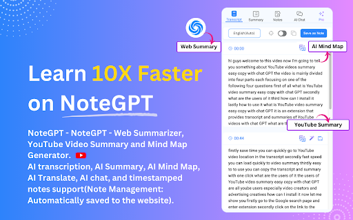 NoteGPT - Chrome Extension