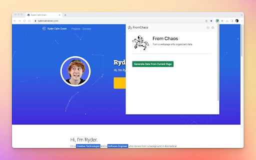 From Chaos - Chrome Extension