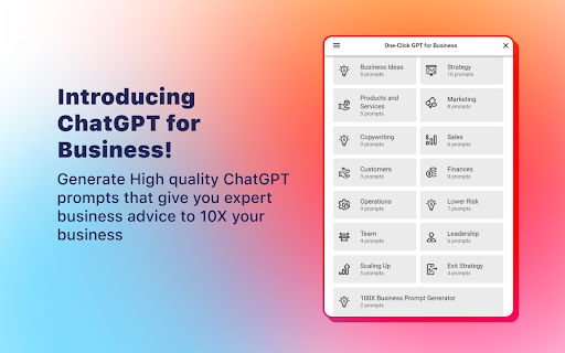 One-Click GPT for Business - Chrome Extension