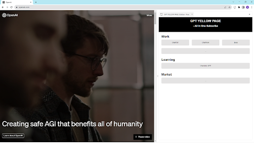 GPT YELLOW PAGE Sidebar - Chrome Extension