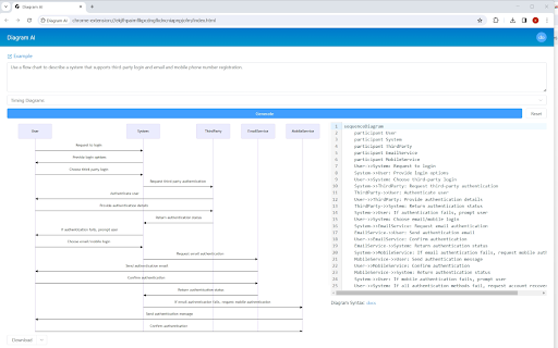 Diagram AI - Chrome Extension Website screenshot