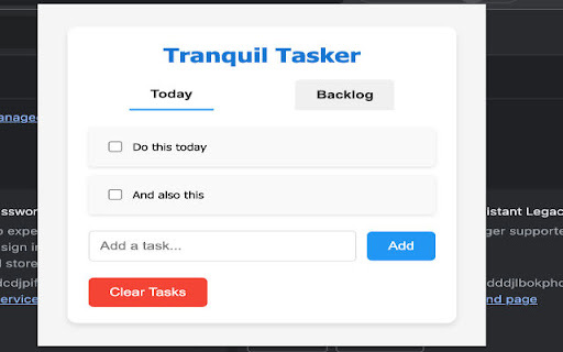 Tranquil Tasker - Chrome Extension