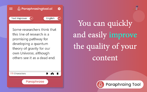 Paraphrasingtool.ai - Chrome Extension