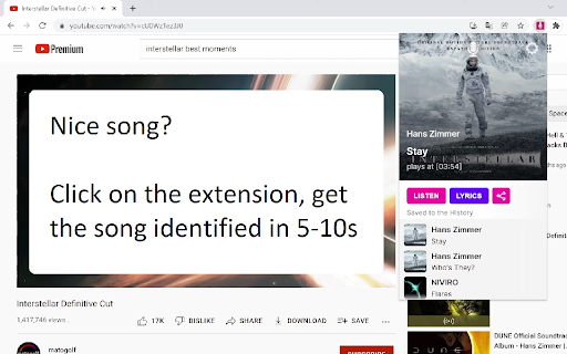 AudD Extension - Chrome Extension