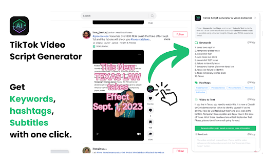 TikTok Script Generator - Chrome Extension