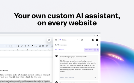 Rane\'s Custom Assistants - Chrome Extension