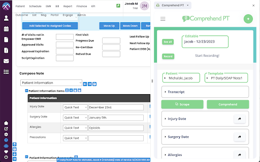 EMR用Comprehend PT統合 - Chrome拡張機能のウェブサイトのスクリーンショット