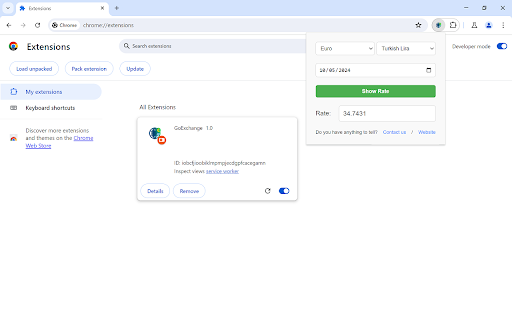 GoExchange - Chrome Extension
