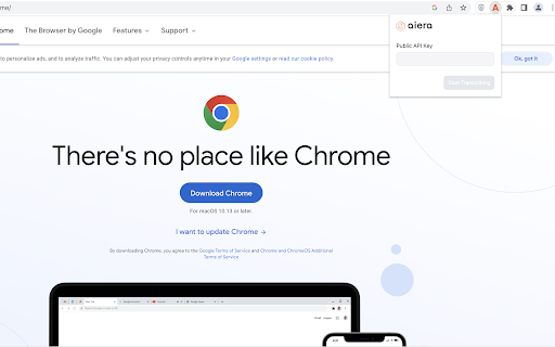 Aiera\'s ASR Browser Extension - Chrome Extension