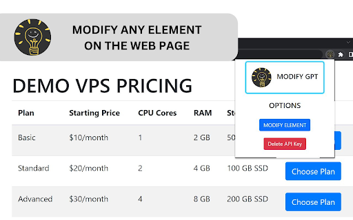 ModifyGPT - Chrome Extension