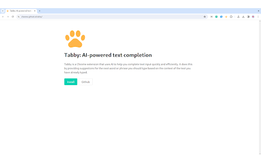 Tabby - Chrome Extension Website screenshot