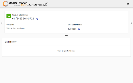 Momentum CRM - Chrome Extension Website screenshot