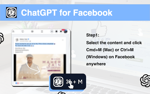 ChatGPT for Facebook - Chrome Extension