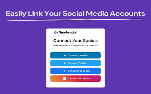 Sparksocial - Chrome Extension Website screenshot