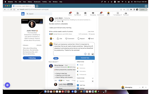 LinkedIn AI Assistant - Chrome Extension Website screenshot