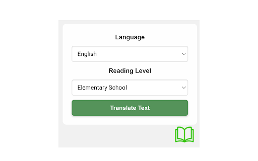 Language Level Adjuster - Chrome Extension Website screenshot